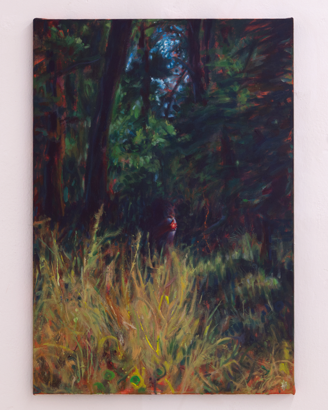 Die Verschmelzung — Jannis Winckler, 2026, Acryl auf Leinwand, 72×50 cm