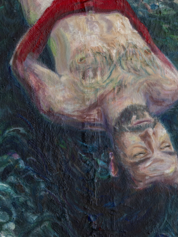 Flussbett 2 — Detail, Acryl auf Leinwand von Jannis Winckler