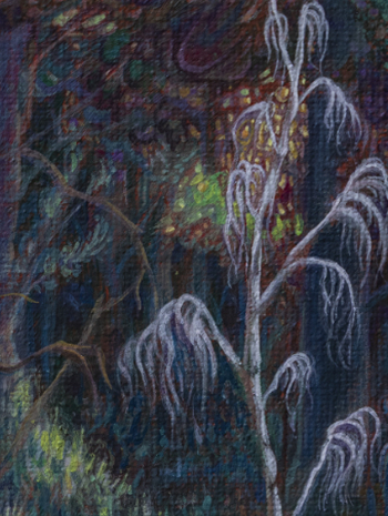 Geisterbaum — Detail, Acryl auf Leinwand von Jannis Winckler
