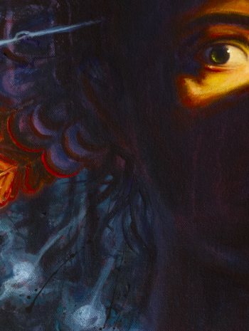 Lichtblick — Detail, Acryl auf Leinwand von Jannis Winckler