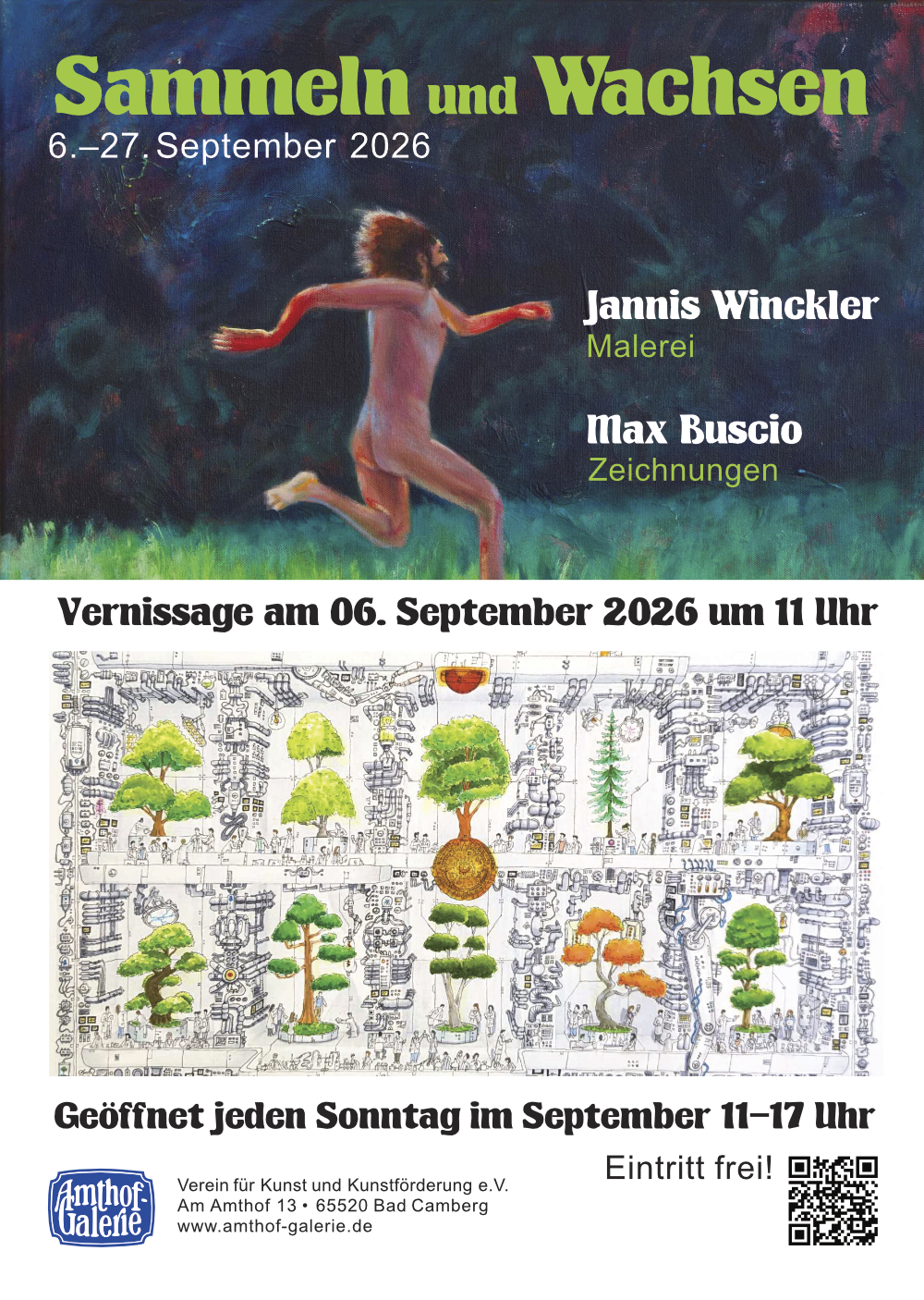 Sammeln und Wachsen — Jannis Winckler & Max Buscio, Amthof-Galerie Bad Camberg